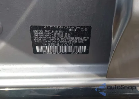 2024 Subaru Impreza Rs 5-Door z USA, uszkodzony, nr VIN JF1GUHHC1R8272237